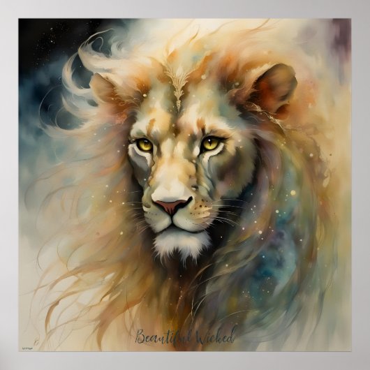 Mooie Wicked AI Fantasy Digitale Kunstdruk Poster (Voorkant)