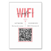 Mooie Wifi Wachtwoord Bordje | QR Code Tafelkaart Kaart (Voorkant)