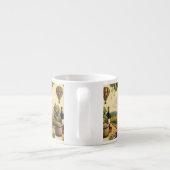 Mooie wijn Country Hot Air ballon Espresso Kop (Achterkant)