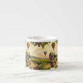 Mooie wijn Country Hot Air ballon Espresso Kop (Voorkant)