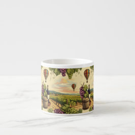 Mooie wijn Country Hot Air ballon Espresso Kop