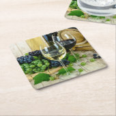 Mooie wijn, ouderdom tot perfect kartonnen onderzetters (Schuin)