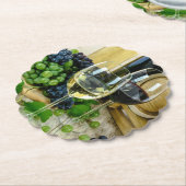 Mooie wijn, verouderd tot perfect, kartonnen onderzetters (Gekanteld)