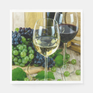 Mooie wijn, verouderd tot perfect servetten