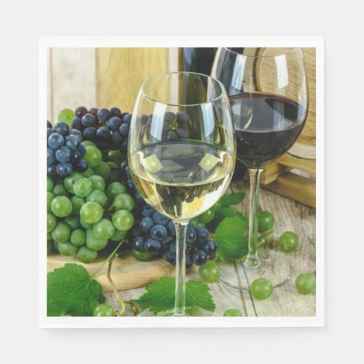 Mooie wijn, verouderd tot perfect servetten (Voorkant)