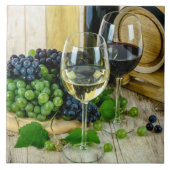 Mooie wijn, verouderd tot perfect, tegeltje (Voorkant)