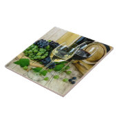 Mooie wijn, verouderd tot perfect, tegeltje (Zijkant)