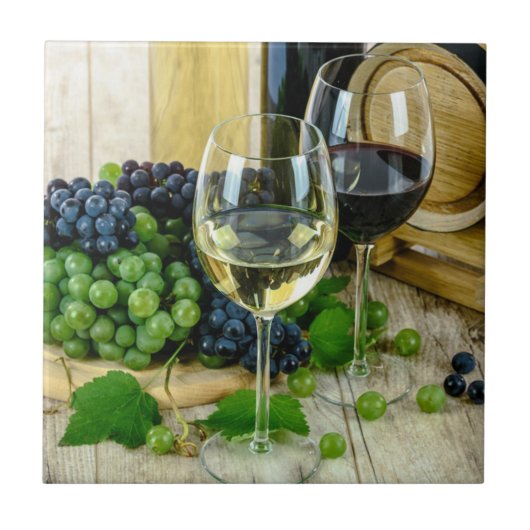 Mooie wijn, verouderd tot perfect tegeltje (Voorkant)