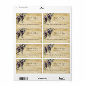 Mooie Wijngaard, Aquarel, Op Maat Etiket (Full Sheet)