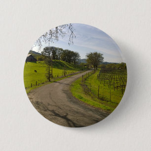 Mooie wijngaard in Napa Valley California Ronde Button 5,7 Cm