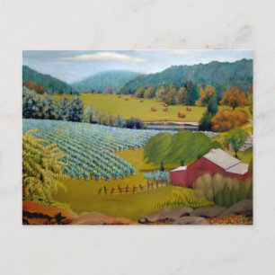 Mooie wijngaard op Augusta Missouri boerderij Briefkaart