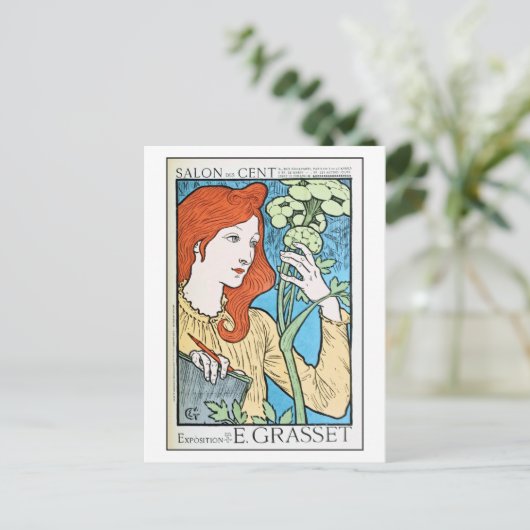 Mooie wijnoogstjaren en expo Eugene Grasset Briefkaart (Staand voorkant)