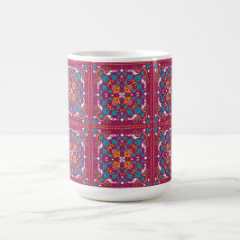 🤩 Mooie wijnrode en turquoise Azulejos, Koffiemok