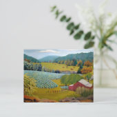 Mooie wijnwerf op het Boerderij Augusta Missouri Briefkaart (Staand voorkant)