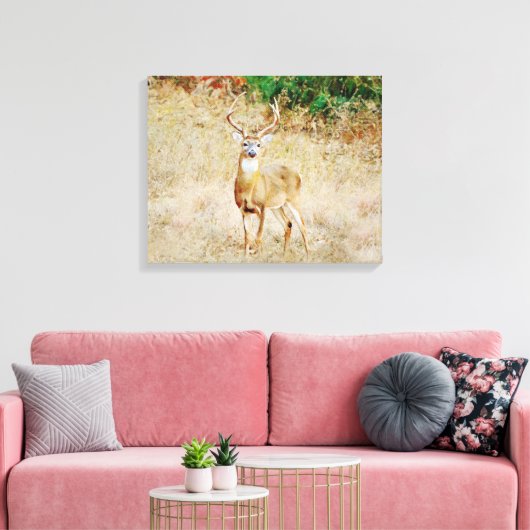Mooie Wild Deer Buck Canvas Afdruk (Insitu (Woonkamer))