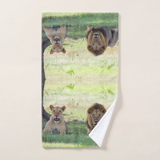 Mooie Wild Lions op het Oerwoud Bad Handdoek (Handdoek)