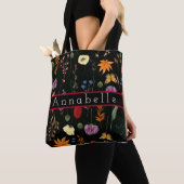 Mooie Wildbloemen en Butterflies personaliseren Tote Bag (Dichtbij)