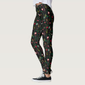 Mooie wilde bloem bloemendruk leggings (Links)