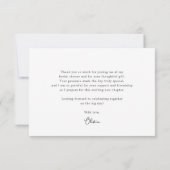 Mooie Wilde Bloem Bruidsuitnodiging Bedankkaart (Achterkant)