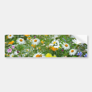Mooie wilde bloem en vlindermeadow bumpersticker