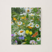 Mooie wilde bloem en vlindermeadow legpuzzel (Verticaal)