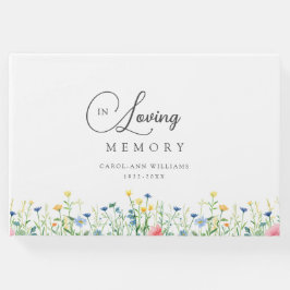 Mooie, wilde bloem "In Loving Memory" begrafenis Gastenboek