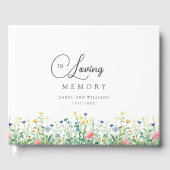 Mooie, wilde bloem "In Loving Memory" begrafenis Gastenboek (Voorkant)