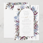 Mooie wilde bloem paarsblauw kaart (Voorkant / Achterkant)