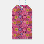 Mooie Wilde Bloem Roze Baby Shower Favores Cadeaulabel (Achterkant)