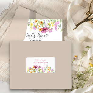 Mooie Wilde Bloemen Adres Etiket