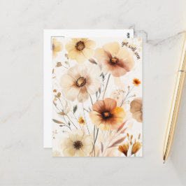 Mooie wilde bloemen Bloemen BETER WORDEN BINNENKOR Briefkaart