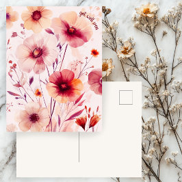 Mooie wilde bloemen Bloemen BETER WORDEN Briefkaart