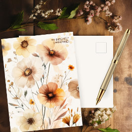 Mooie wilde bloemen Bloemen SORRY VOOR JE VERLIES Briefkaart