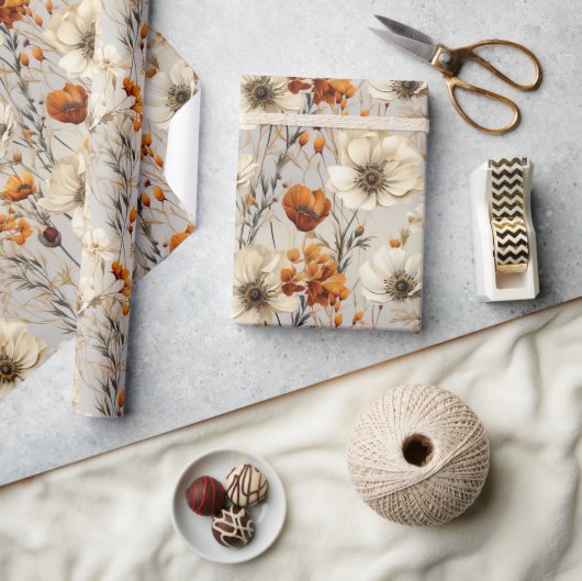 Mooie wilde bloemen cadeaupapier (Crafts)