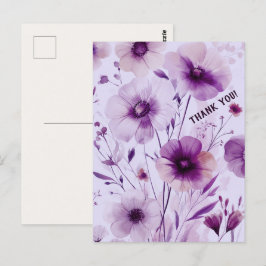 Mooie wilde bloemen dank je wel briefkaart