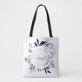 Mooie wilde bloemen Doodles Tote Bag