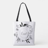 Mooie wilde bloemen Doodles Tote Bag (Achterkant)
