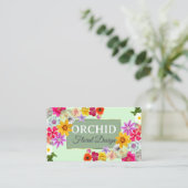 Mooie wilde bloemen groen fijn goud Lijst foto Visitekaartje (Staand voorkant)