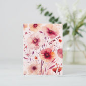 Mooie wilde bloemen HARTELIJK DANK Briefkaart (Staand voorkant)