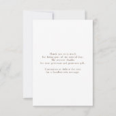 Mooie wilde bloemen kleine dank u bedankkaart (Achterkant)