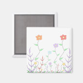 Mooie Wilde Bloemen Magneet (Voorkant / Achterkant)