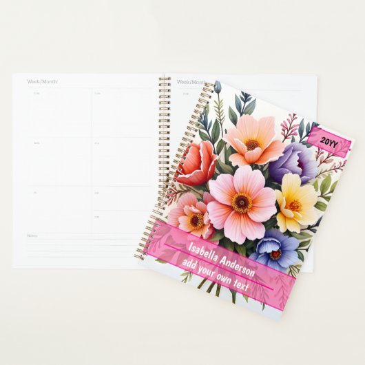 Mooie Wilde Bloemen Moderne Luxe Collectie Planner (Display)