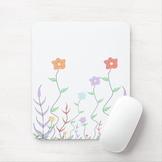 Mooie Wilde Bloemen Muismat (Met muis)