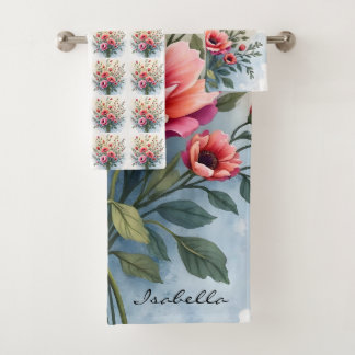 Mooie Wilde Bloemen Populaire Luxe Collectie Bad Handdoek