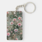 Mooie wilde bloemen sleutelhanger (achterkant)