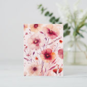 Mooie wilde bloemen VERJAARDAG Briefkaart (Staand voorkant)