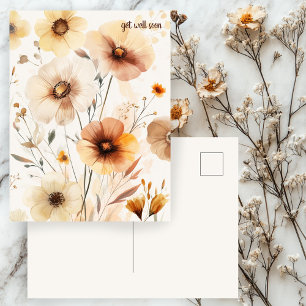 Mooie wilde bloemen worden snel goed briefkaart