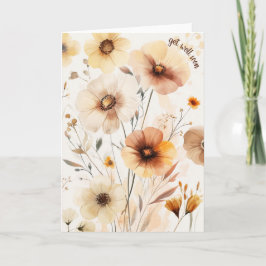 Mooie wilde bloemen worden snel goed kaart