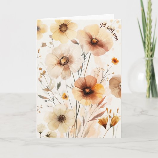 Mooie wilde bloemen worden snel goed kaart (Voorkant)