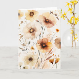Mooie wilde bloemen worden snel goed kaart